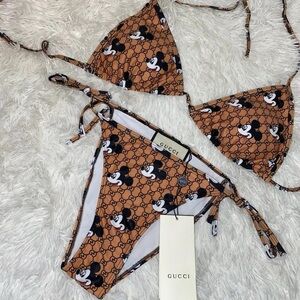 Brown Mickey Mouse Bikini Set